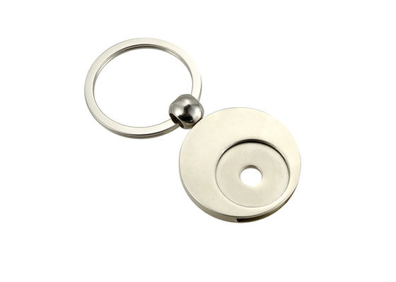 Círculo de compra personalizado metal do carro do Keyring da moeda do trole liga de zinco