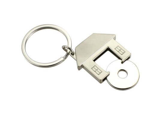 Do Keyring bonito simbólico da forma da casa do trole chave imprimindo UV Ring Holder do metal