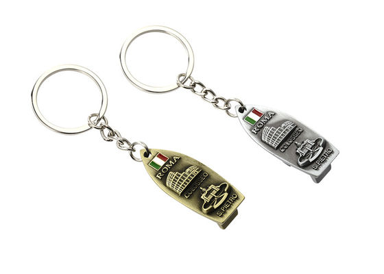 Corrente chave liga de zinco bonito 15mm de abridor de garrafa do metal da corrente chave do metal da bala densamente