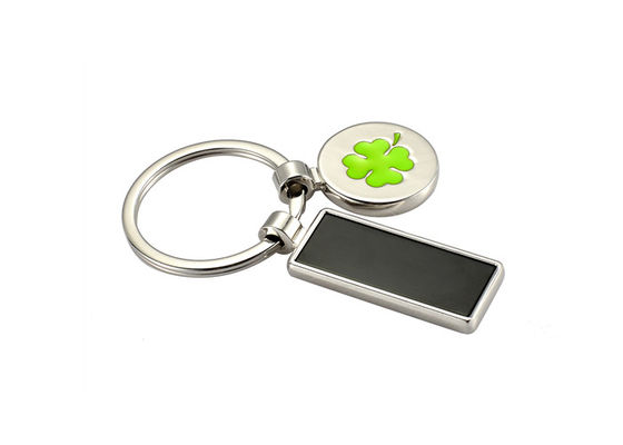 Corpo feito sob encomenda do retângulo do pendente de Logo Metal Keychain Holder Cute da promoção