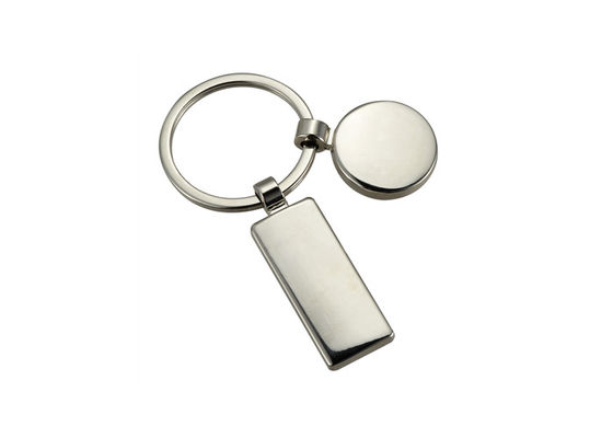 Corpo feito sob encomenda do retângulo do pendente de Logo Metal Keychain Holder Cute da promoção