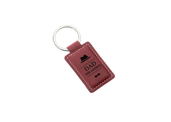 Do vintage grosso de couro do logotipo 3mm do laser das portas-chaves do plutônio do retângulo suporte chave de couro