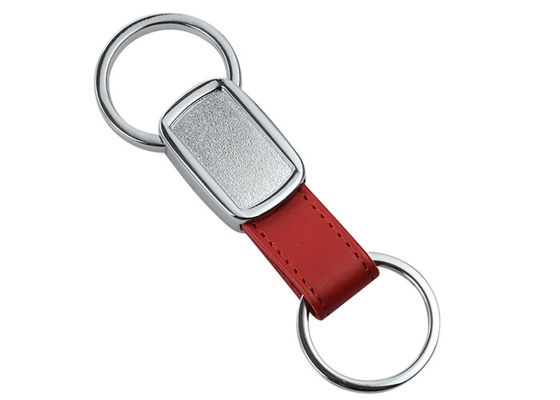 Cola Epoxy que abobada o Keyring de couro personalizado do metal da fita das portas-chaves 10mm Debossed