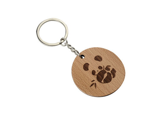 Construção de abóbadas bonito de Logo Plain Wooden Keychain Epoxy da corrente chave do metal do presente da lembrança