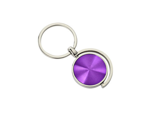 Suporte da corrente chave do metal do teste padrão do CD colorido em volta da corrente chave liga de zinco JR023