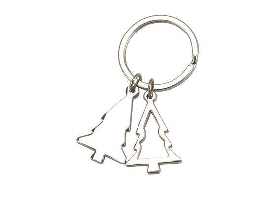 O laser pequeno do carro gravou o Keyring do presente da lembrança da árvore da corrente chave prateia liga de zinco