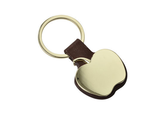 Corrente chave de couro do plutônio da liga de Pantone Rose Gold Key Rings Zinc