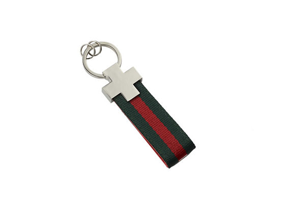 Cair chave de couro de Pantone do ferro da corrente chave do retângulo do suporte do carro do Webbing