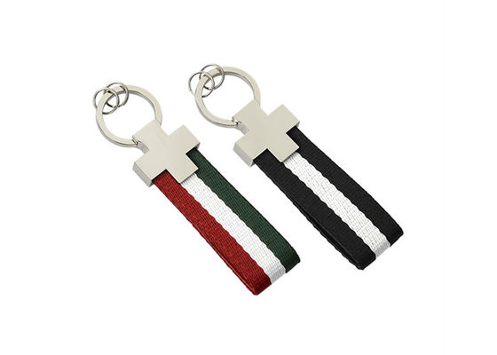 Cair chave de couro de Pantone do ferro da corrente chave do retângulo do suporte do carro do Webbing
