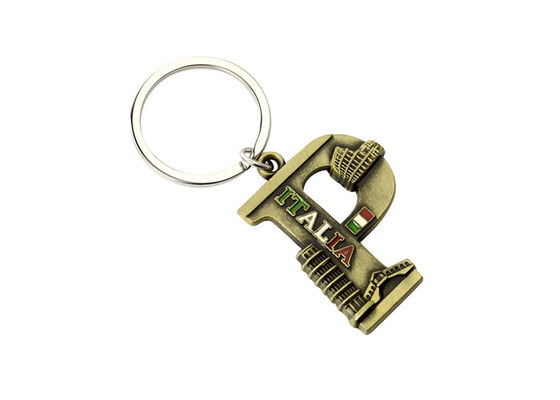Laser que grava o anel grosso do metal da corrente chave da lembrança da porta-chaves 4mm da letra