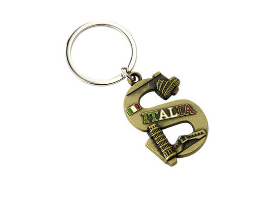 Laser que grava o anel grosso do metal da corrente chave da lembrança da porta-chaves 4mm da letra