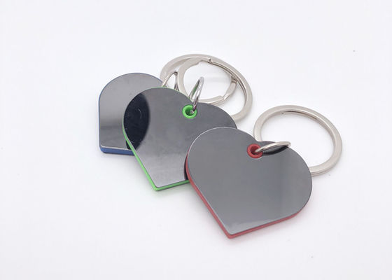 Porta-chaves plástica do metal do chapeamento de níquel de Ring Heart Shape 4.2mm da chave do ferro