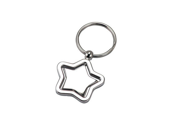 Da estrela bonito do ferro da corrente chave do metal do presente da lembrança a corrente chave aumenta ferro Rotatable
