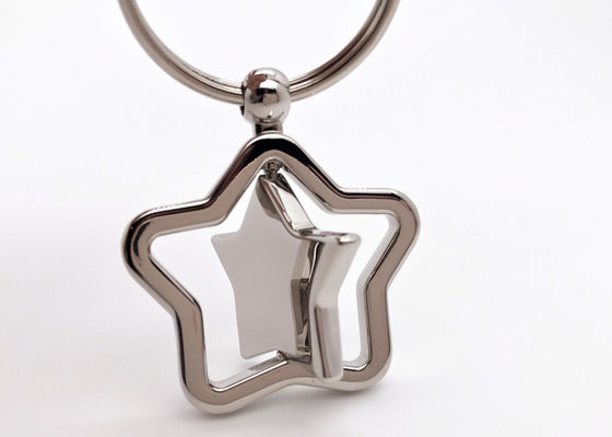 Da estrela bonito do ferro da corrente chave do metal do presente da lembrança a corrente chave aumenta ferro Rotatable