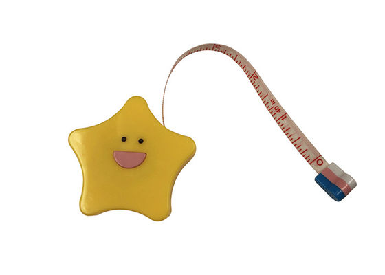 Alfaiate plástico Soft Tape Measure para o presente de anúncio grosso bonito da estrela 14mm do corpo
