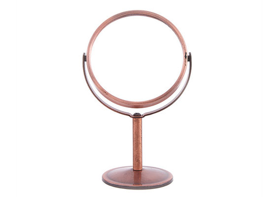 Lados dobro Mini Rose Desk Top Mirror do espelho cosmético Rotatable redondo da tabela