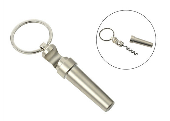 Laser preto do abridor de garrafa do metal de IMEGA que grava a corrente chave do Corkscrew do vinho