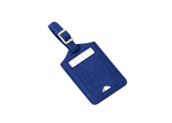 Presente de anúncio de couro do plutônio do curso da etiqueta da bagagem da tela do retângulo da cor de Pantone