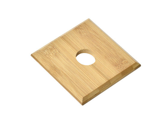 Pousas-copos de bambu de madeira imprimindo UV da bebida das pousas-copos 10x 1cm do quadrado