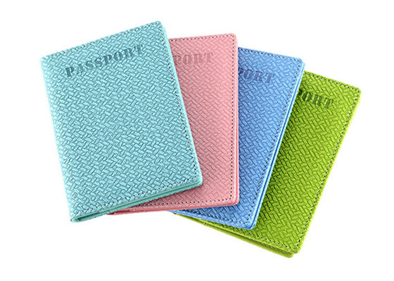 Teça a cor de couro de Pantone do retângulo da carteira do plutônio da tampa do passaporte