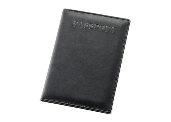 O suporte contínuo do passaporte do curso do retângulo personalizou Logo Pu Leather Passport Holder