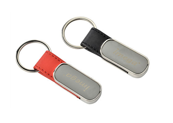Laser de couro de costura Logo Zinc Alloy Leather Holder da corrente chave do plutônio para chaves