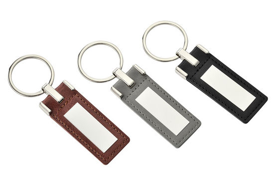 O Keyring de couro feito sob encomenda relativo à promoção Debossing personalizou Logo Zinc Alloy Material