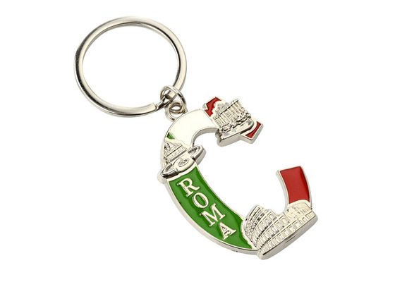 A letra da lembrança dá forma ao Keyring personalizado bonito da cor da corrente chave do metal