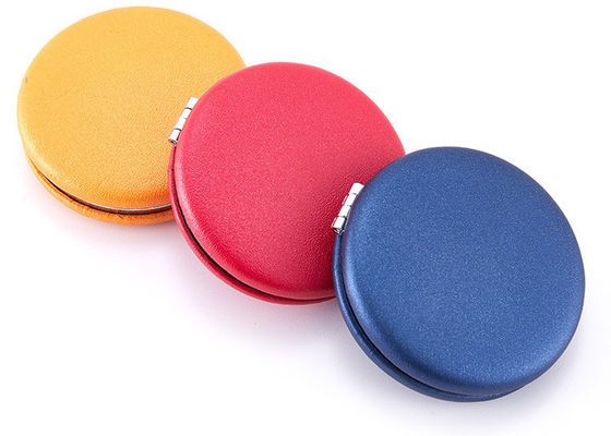 Espelho compacto cosmético da composição do bolso do bolinho de amêndoa do espelho do ABS dobrável do plutônio