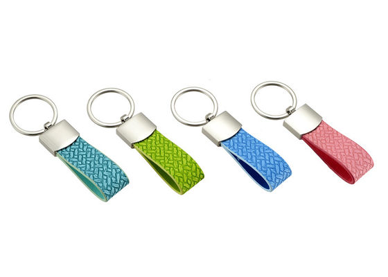Teça as portas-chaves de couro do plutônio da textura personalizou Logo Multifunction Key Holder