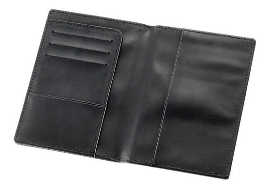 Bom preço couro feito sob encomenda 106mm do plutônio de Logo Black do suporte do passaporte do curso do teste padrão da cruz 17g on-line