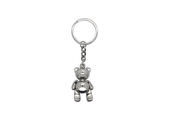 Bom preço O urso dá forma ao metal que bonito a corrente chave personalizou a cor que grava Keychains on-line