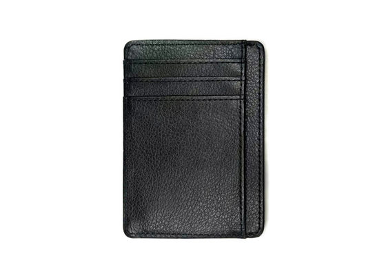 Bom preço O retângulo cobre o organizador preto Wallet Custom Logo Card Holder 20g do cartão de crédito de 97mm on-line