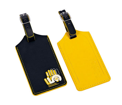 Bom preço Rectangular PU / Alumínio Etiqueta de bagagem Impressão personalizada Adapta-se a diferentes bolsas com cinto de segurança on-line