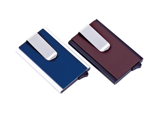 Bom preço RFID Bloqueando PU Alumínio Cartão de Crédito Com 8-10 Capacidade de Cartões para Organização Segura on-line