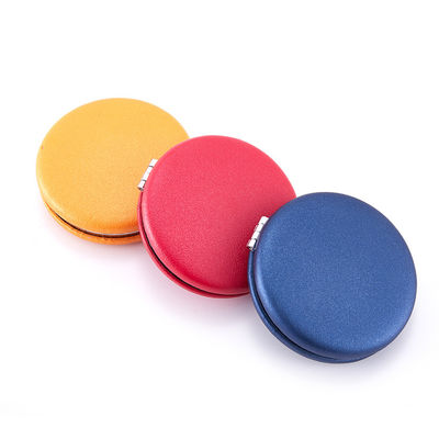 Bom preço Espelho de bolso de PU dobrável com logotipo personalizado on-line
