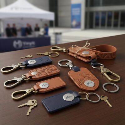 Bom preço Chaveira Chaveira de couro Chaveira de padrão personalizado Acessórios duráveis e elegantes para presentes corporativos Eventos e pessoais on-line