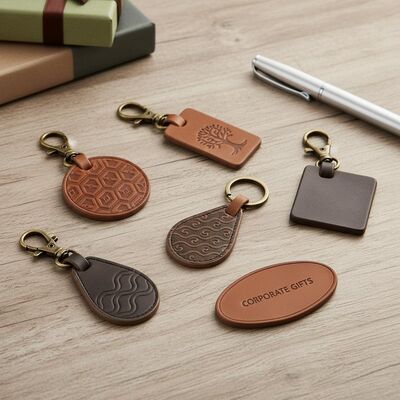 Bom preço Chaveiro de Couro Personalizado com Padrão Clássico Durável e Elegante, Acessórios para Brindes Corporativos e Itens on-line