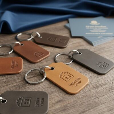 Bom preço Chave de Chave Portador Chave de Couro Chave de Couro Personalizado Adequado para a Indústria da Hospitalidade e Planejadores de Eventos on-line