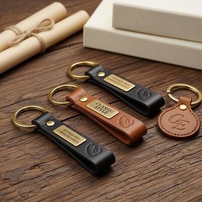 Bom preço Chaves de chave de couro personalizadas estilo clássico ideal para presentes de negócios eventos corporativos e acessórios pessoais on-line