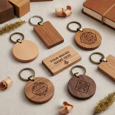 qualidade Varia de acordo com a personalização Keychain de madeira gravado feito de tons de madeira natural perfeito para fins de presentes corporativos e marca personalizada fábrica