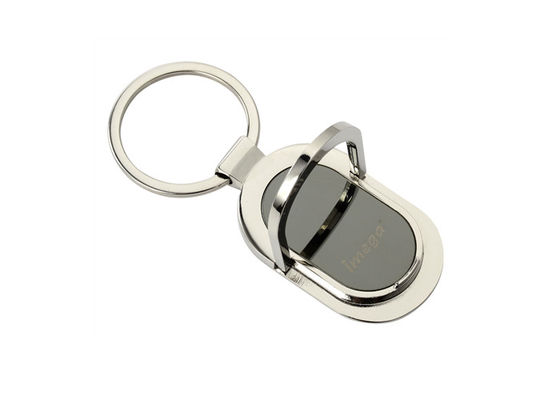 Bom preço Keyring liga de zinco personalizado do suporte do telefone do suporte da corrente chave do metal da elipse on-line