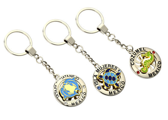 Bom preço Presente local bonito da propaganda do Keyring da lembrança da corrente chave do metal de Pantone on-line