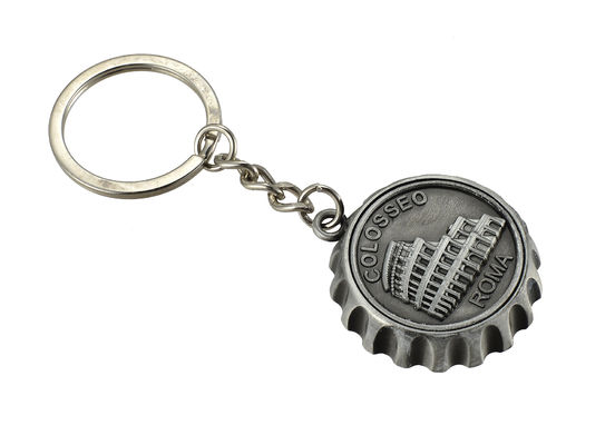 Bom preço Corrente chave personalizada ferro de abridor de garrafa de Matt Gun Bottle Cap Keychain on-line