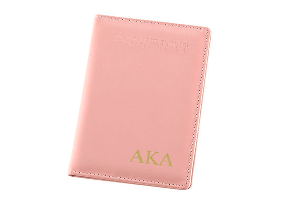 Bom preço Carteira personalizada do passaporte do suporte do passaporte do plutônio do rosa tampa de couro on-line