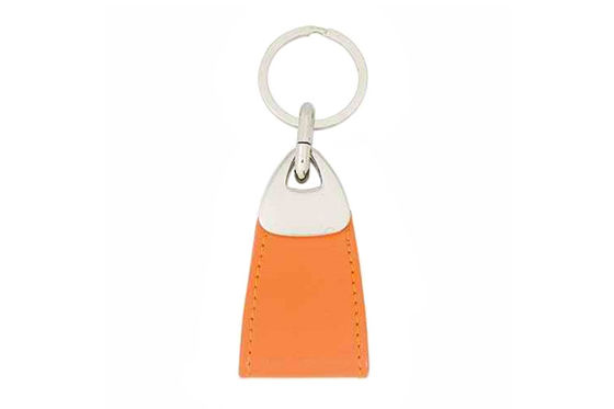Bom preço Portas-chaves alaranjadas do couro do plutônio da cor que costuram o suporte chave feito sob encomenda personalizado on-line