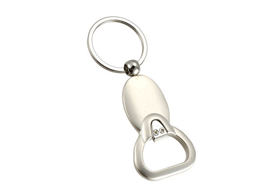 Bom preço Corrente chave chave de abridor de garrafa do Keyring do suporte do metal de prata on-line