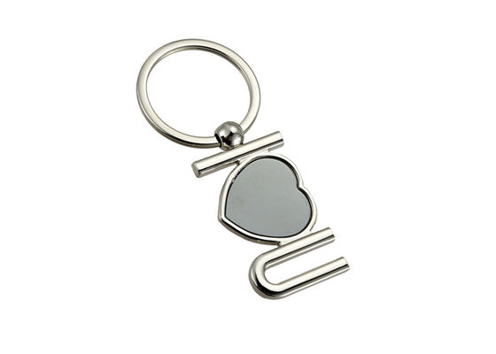 Bom preço Corrente chave Logo Laser Engraving Key Holder feito sob encomenda do metal bonito da forma do coração on-line