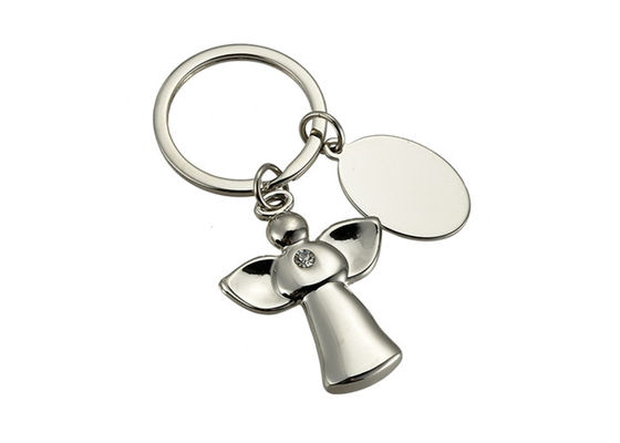 Bom preço Presente de Angel Metal Laser Engraved Keyrings Logo Cute Key Chain Souvenir on-line
